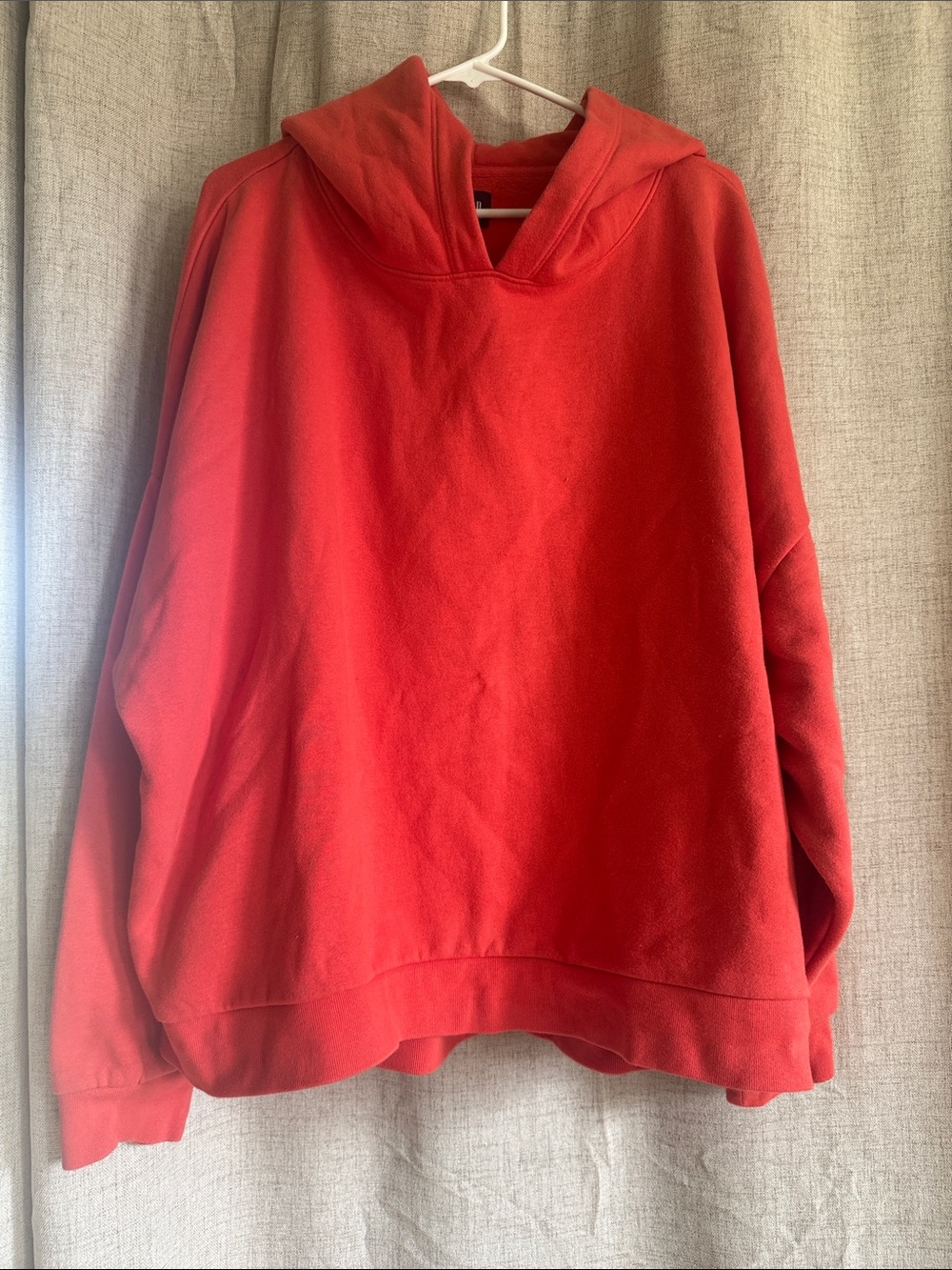 Women’s Red Hoodie Sweatshirt - slightly cropped